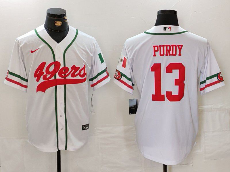 Men San Francisco 49ers #13 Purdy White Joint Name 2024 Nike Limited NFL Jersey style 1